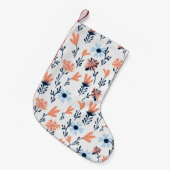 Nahtlose natürliche Blumenmuster, abstrakte Blume  Kleiner Weihnachtsstrumpf (Vorderansicht (hängend))