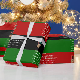 Nahtlose NGUZO SABA 7 Grundsätze KWANZAA Geschenkpapier