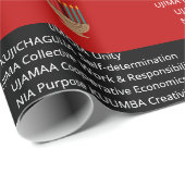 Nahtlose NGUZO SABA 7 Grundsätze KWANZAA Geschenkpapier (Rolleneckpunkt)