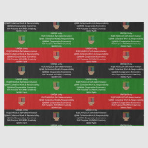 Nahtlose NGUZO SABA 7 Grundsätze KWANZAA Seidenpapier