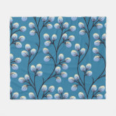 Nahtlose niedliche Blumenmuster Fleecedecke (Vorderseite (Horizontal))