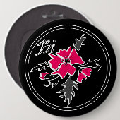 Nahtlose niedliche, graue Blume Blumenmuster vint Button (Vorne & Hinten)