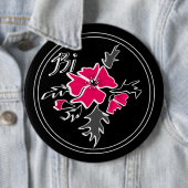 Nahtlose niedliche, graue Blume Blumenmuster vint Button (Beispiel)