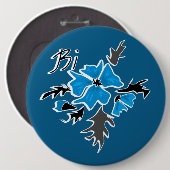 Nahtlose niedliche, graue Blume Blumenmuster vint Button (Vorne & Hinten)