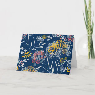Nahtlose niedliche kleine Blume Blumenmuster Marin Feiertagskarte