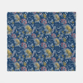 Nahtlose niedliche kleine Blume Blumenmuster Marin Fleecedecke (Vorderseite (Horizontal))