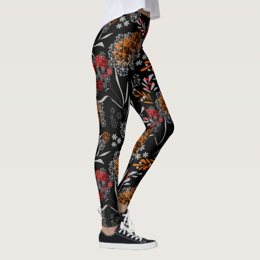 Nahtlose niedliche kleine Blume Blumenmuster schwa Leggings (Rechts)
