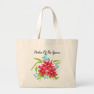 Nahtlose niedliche rote Blume Blumenmuster Cartoon Jumbo Stoffbeutel