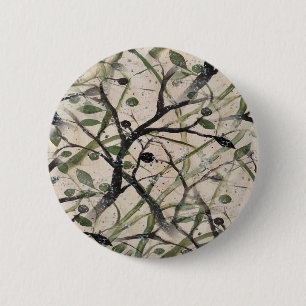 Nahtlose Olive Branch Abstrakt Art Muster Button