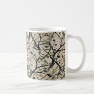 Nahtlose Olive Branch Abstrakt Art Muster Kaffeetasse