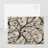 Nahtlose Olive Branch Abstrakt Art Muster Postkarte (Vorne/Hinten)