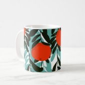 Nahtlose Orange Fruchtgarten Print Kaffeetasse (Vorderseite Links)
