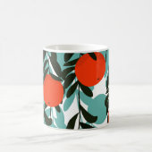 Nahtlose Orange Fruchtgarten Print Kaffeetasse (Mittel)