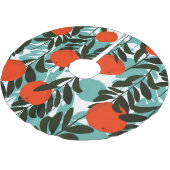 Nahtlose Orange Fruchtgarten Print Polyester Weihnachtsbaumdecke (Schrägansicht)