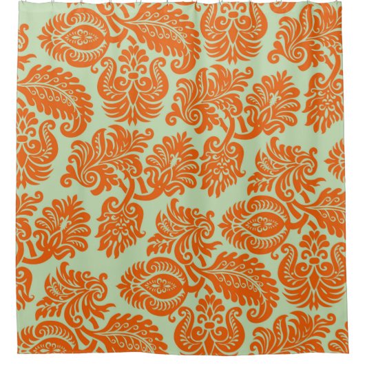 Nahtlose Orange-Hintergrundstruktur Duschvorhang (Vorderseite)