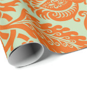 Nahtlose Orange-Hintergrundstruktur Geschenkpapier (Rolleneckpunkt)