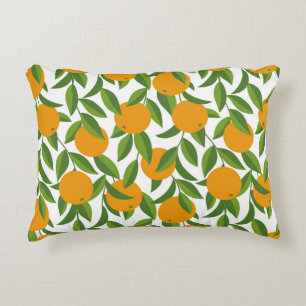 Nahtlose Orangenbaumkunst. Dekokissen