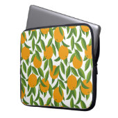 Nahtlose Orangenbaumkunst. Laptopschutzhülle (Vorderseite Links)