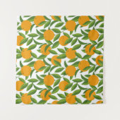 Nahtlose Orangenbaumkunst. Wandteppich (Vorderseite (Horizontal))