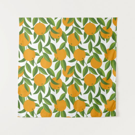 Nahtlose Orangenbaumkunst. Wandteppich (Vorderseite)