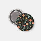Nahtlose orientalische Flora Elegante Magnet (Vorderseite/Rückseite)