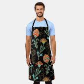 Nahtlose orientalische Flora Elegante Schürze (Getragen)