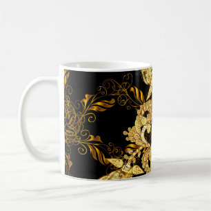 Nahtlose orientalische Ornamente im Barockstil Kaffeetasse