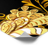 Nahtlose orientalische Ornamente im Barockstil Poster (Ecke)