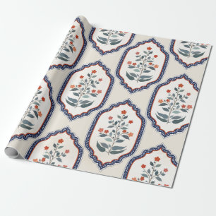 Nahtlose orientalische Vintage Ornamente mit Blume Geschenkpapier