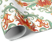 Nahtlose Ornamentalmuster mit stilisierten roten S Geschenkpapier (Rolleneckpunkt)