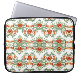Nahtlose Ornamentalmuster mit stilisierten roten S Laptopschutzhülle