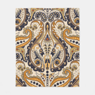 Nahtlose Paisley Blumenmuster. Farbenfrohe Dekorat Fleecedecke