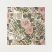 Nahtlose Pariser Tapete. Vintage Zeitung Wandteppich (Vorderseite (Horizontal))