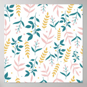 Nahtlose Pastell-Blume Poster