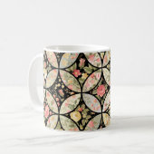 Nahtlose Patchwork-Blumenmuster Kaffeetasse (Vorderseite Links)