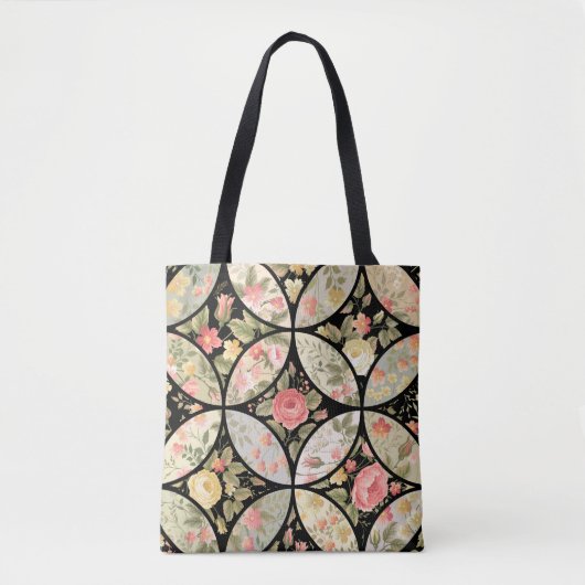 Nahtlose Patchwork-Blumenmuster Tasche (Vorderseite)