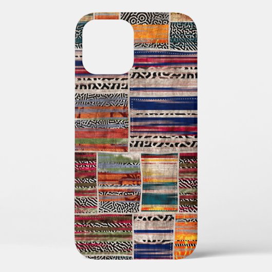 Nahtlose Patchwork-Collage-Mix-Quiltmuster-Druck Case-Mate iPhone Hülle (Rückseite)