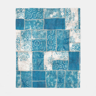 Nahtlose Patchwork-Collage-Mix-Quiltmuster-Druck Fleecedecke