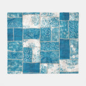 Nahtlose Patchwork-Collage-Mix-Quiltmuster-Druck Fleecedecke (Vorderseite (Horizontal))