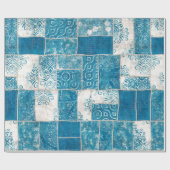 Nahtlose Patchwork-Collage-Mix-Quiltmuster-Druck Geschenkpapier (Flach)