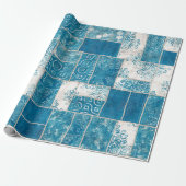 Nahtlose Patchwork-Collage-Mix-Quiltmuster-Druck Geschenkpapier (Ungerollt)