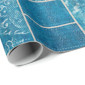 Nahtlose Patchwork-Collage-Mix-Quiltmuster-Druck Geschenkpapier (Rolleneckpunkt)