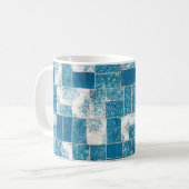 Nahtlose Patchwork-Collage-Mix-Quiltmuster-Druck Kaffeetasse (Vorderseite Links)
