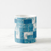 Nahtlose Patchwork-Collage-Mix-Quiltmuster-Druck Kaffeetasse (Mittel)