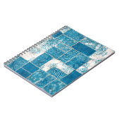 Nahtlose Patchwork-Collage-Mix-Quiltmuster-Druck Notizblock (Linke Seite)