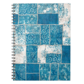 Nahtlose Patchwork-Collage-Mix-Quiltmuster-Druck Notizblock