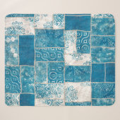 Nahtlose Patchwork-Collage-Mix-Quiltmuster-Druck Sherpadecke (Vorderseite (Horizontal))