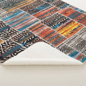 Nahtlose Patchwork-Collage-Mix-Quiltmuster-Druck Sherpadecke (3/4)
