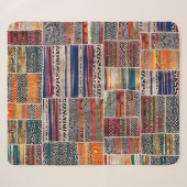 Nahtlose Patchwork-Collage-Mix-Quiltmuster-Druck Sherpadecke (Vorderseite (Horizontal))