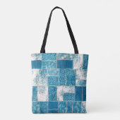 Nahtlose Patchwork-Collage-Mix-Quiltmuster-Druck Tasche (Rückseite)